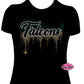 Falcons Drip Scatter Womens Fitted Tshirt