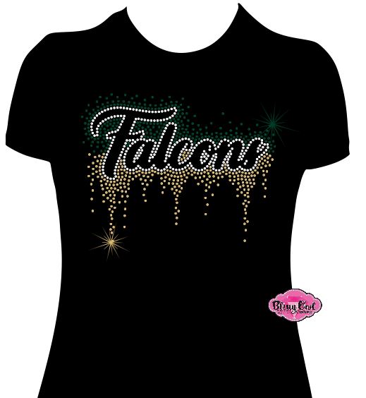 Falcons Drip Scatter Womens Fitted Tshirt