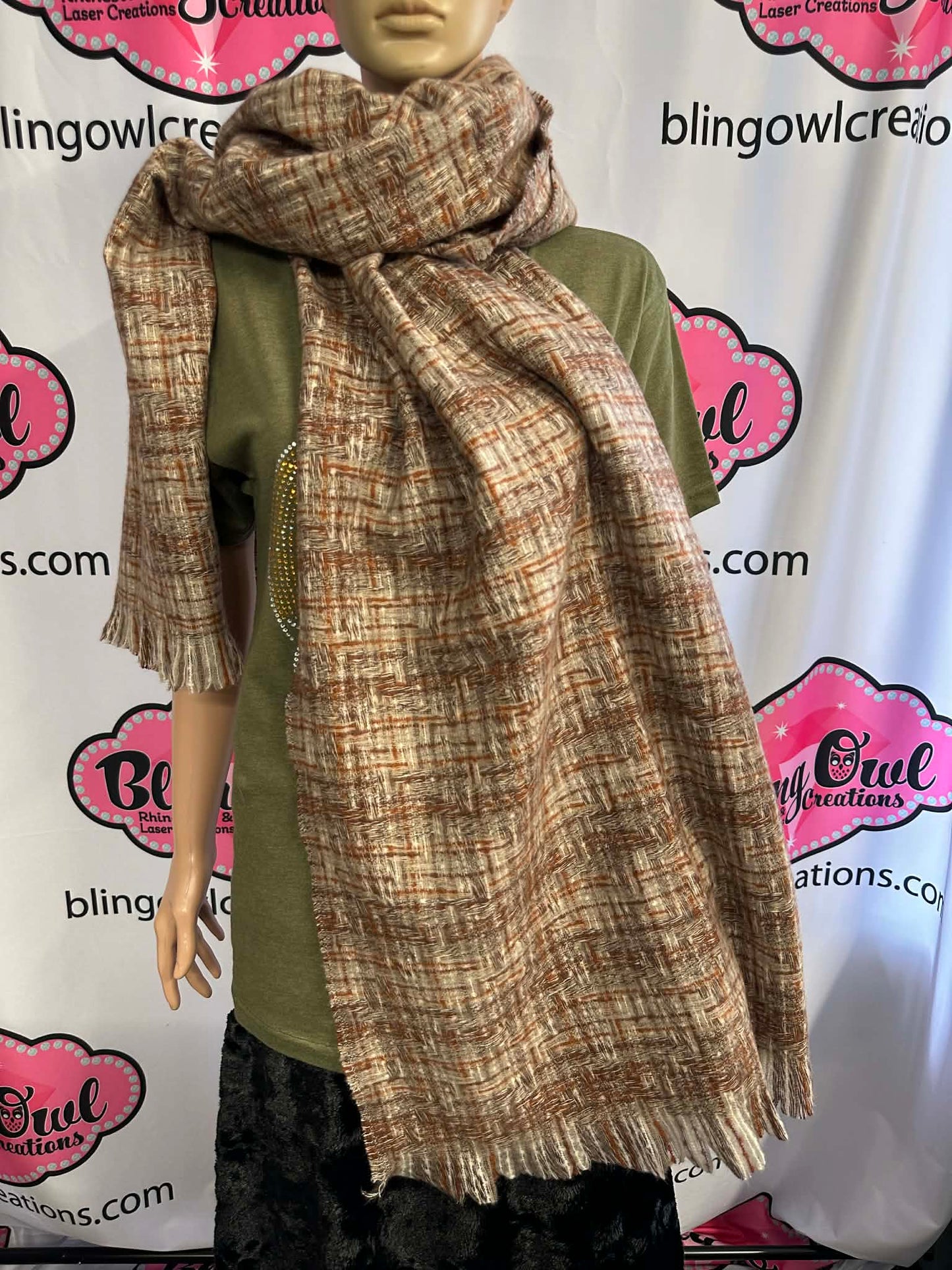 Fall Plaid Large Scarf