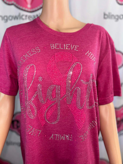 Fight Breast Cancer Ribbon Unisex Tshirt (Sample)
