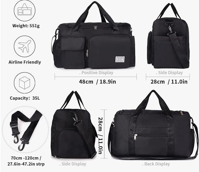 Team Duffle Bag - Top Rhinestone Logo