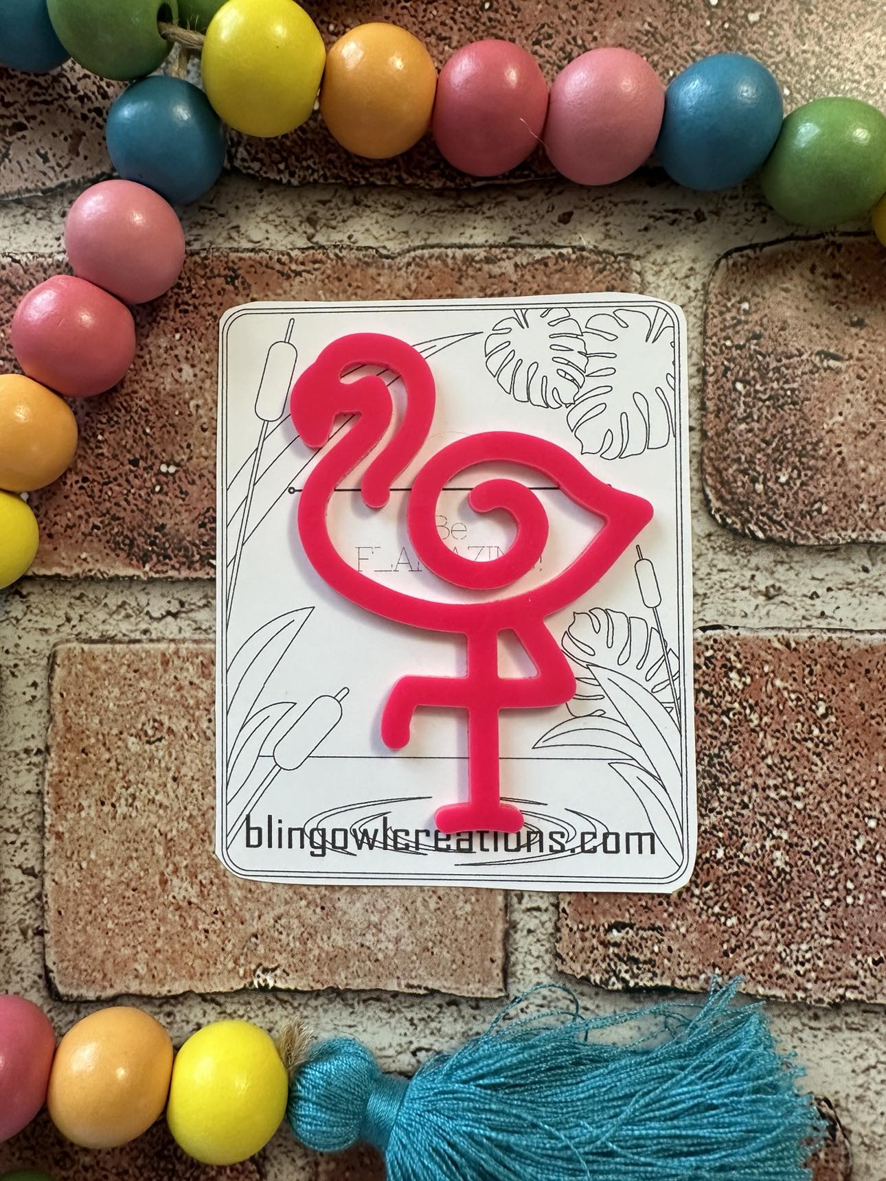 Flamingo Bookmark, book lovers, reading