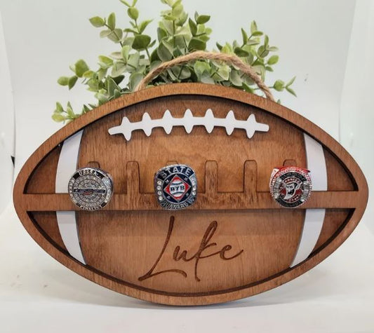 football ring holder 3 layers wood sports medal holder