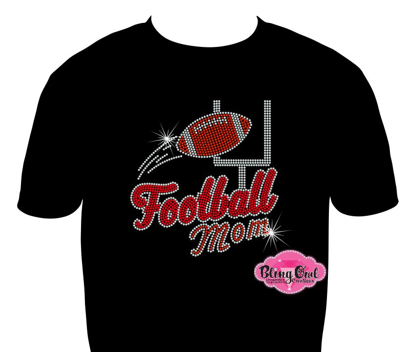 football_mom goalpost spirit_wear rhinestones sparkle bling