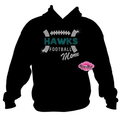 Hawks Football Mom 1 Sweatshirt