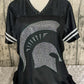 MSU Football Bling Jersey Spartan Helmet Womens Cut