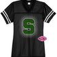 MSU Football Bling Jersey Scatter S Womens Cut