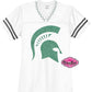 MSU Football Bling Jersey Spartan Helmet Womens Cut