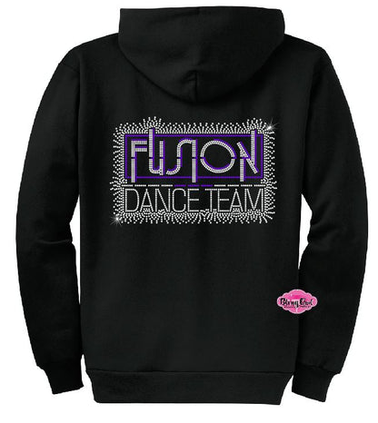 Fusion Dance Team Scatter Adult Zip-up Sweatshirt