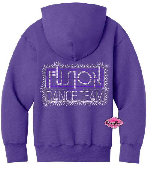 Fusion Dance Team Scatter Youth Zip-up Sweatshirt