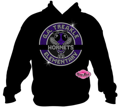 GA Treakle Hornets Circle Sweatshirt Unisex