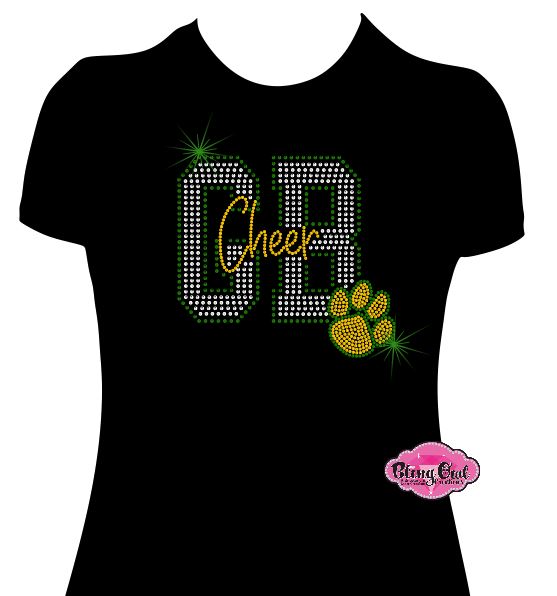 GB Cheer Knockout with Paw Womens Fitted Tshirt