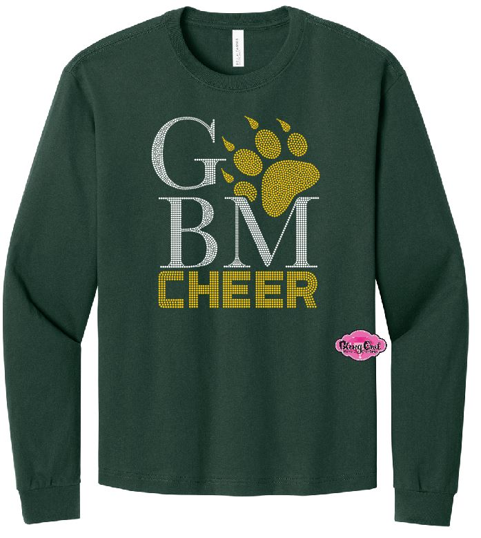 GBM Cheer Paw Rhinestone Long Sleeve Unisex Adult