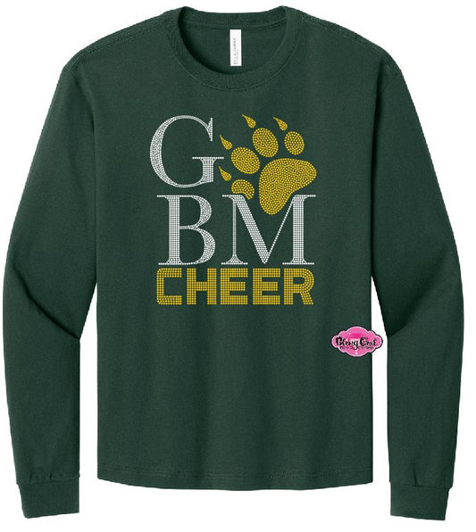 GBM Cheer Paw Rhinestone Long Sleeve Unisex Adult
