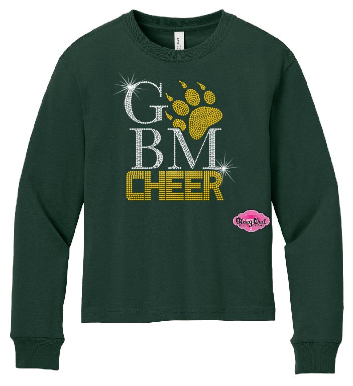 GBM Cheer Paw Rhinestone Long Sleeve Youth