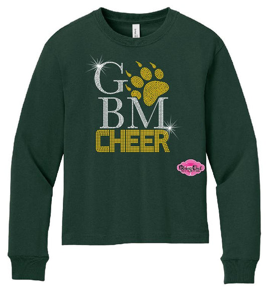 GBM Cheer Paw Rhinestone Long Sleeve Youth