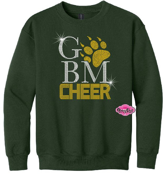 GBM Cheer Paw Rhinestone Youth Crewneck
