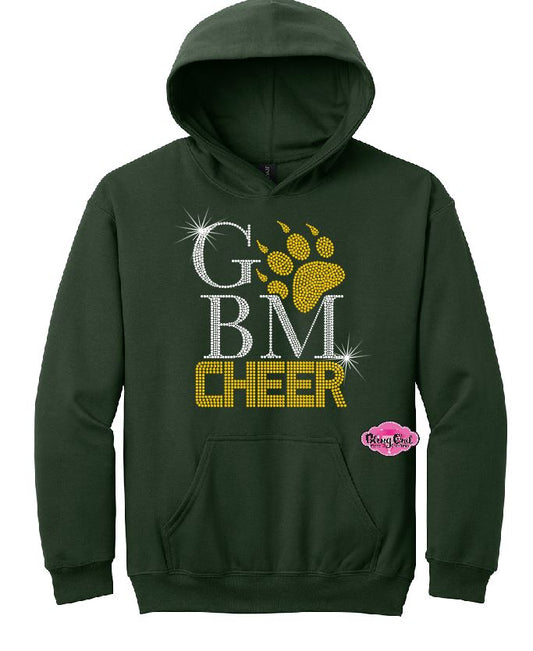 GBM Cheer Paw Rhinestone Youth Hoodie