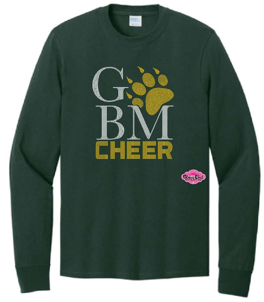 GBM Cheer Paw Rhinestone Long Sleeve Unisex Adult