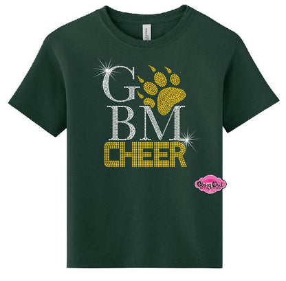 GBM Cheer Paw Rhinestone Youth Short Sleeve