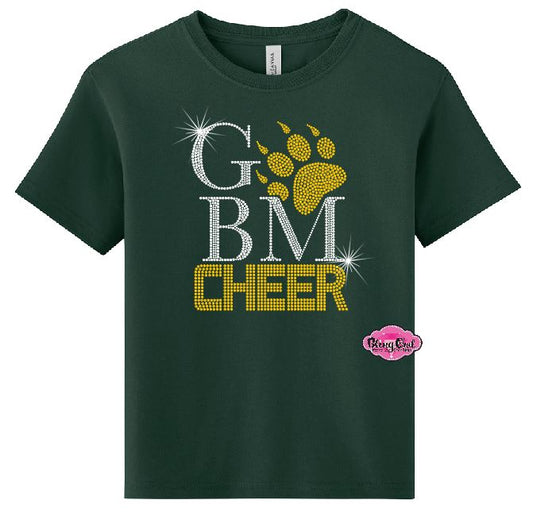 GBM Cheer Paw Rhinestone Youth Short Sleeve