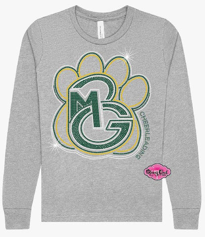 GBM Cheerleading Paw Rhinestone Youth T-Shirt