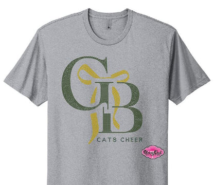 GB Cheer Bow Rhinestone Unisex Adult Tshirt