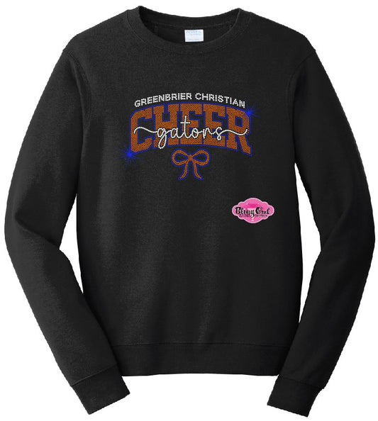 GCA Cheer Gators Bow Crewneck Unisex