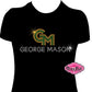 GMU George Mason Logo Name Fitted Short Sleeve