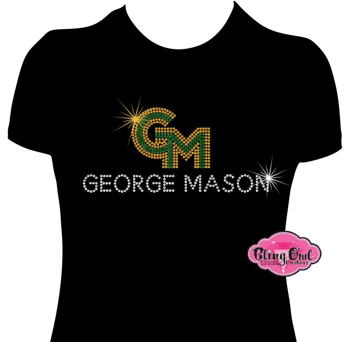 GMU George Mason Logo Name Fitted Short Sleeve