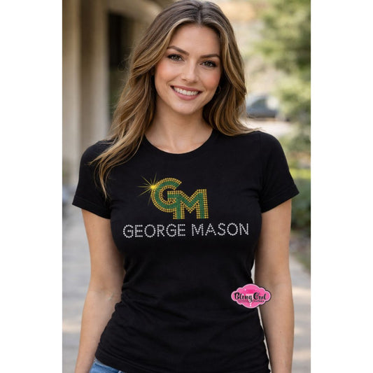 GMU George Mason Logo Name Fitted Short Sleeve