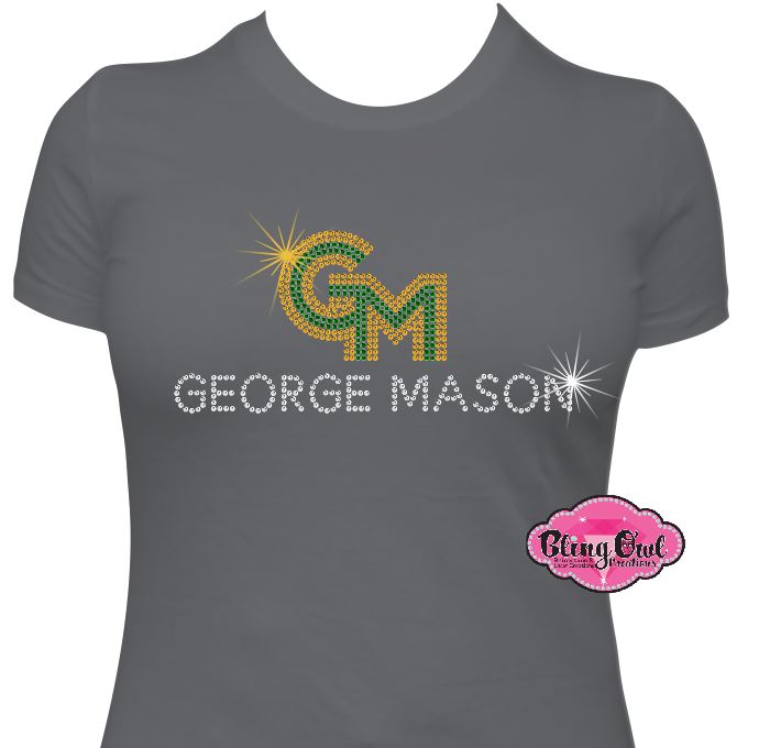 GMU George Mason Logo Name Fitted Short Sleeve