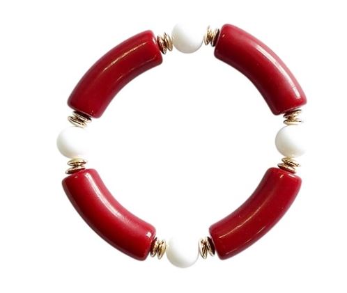 Burgundy Game Day Bracelet Set