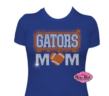 Gators Mom Football Scatter Womens Fitted Tshirt