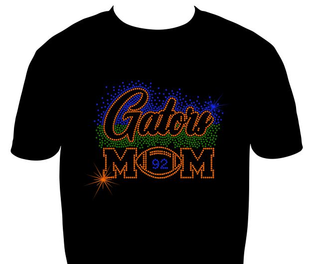 Gators Football Mom with Number Scoop Neck Unisex