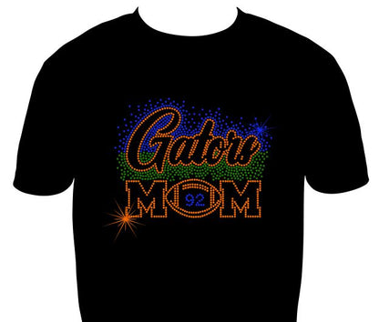 Gators Football Mom with Number Scoop Neck Unisex