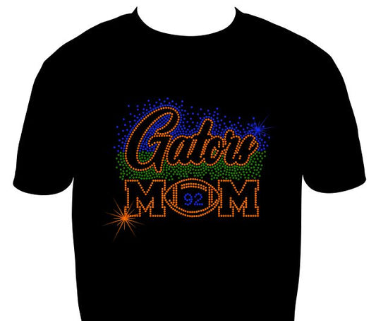 Gators Football Mom with Number Scoop Neck Unisex