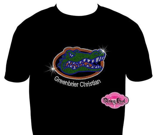 Greenbrier Christian Gators Face Scoop Neck Unisex