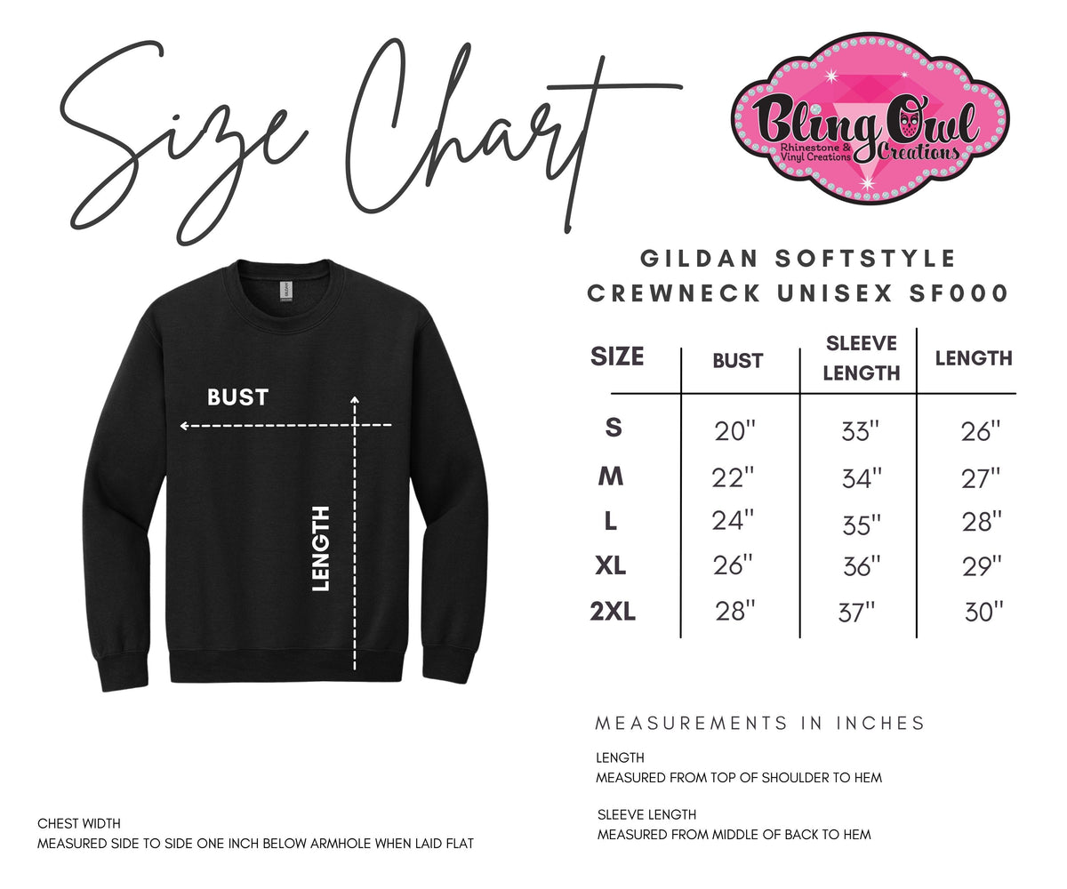 GB Cheer Bow Rhinestone Crewneck Adult Unisex