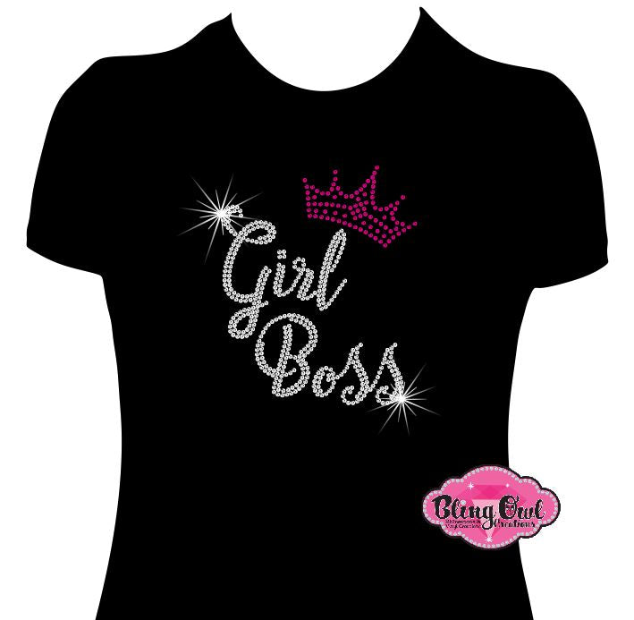 girl boss queen_crown pageant_shirt_contestants rhinestones sparkle bling
