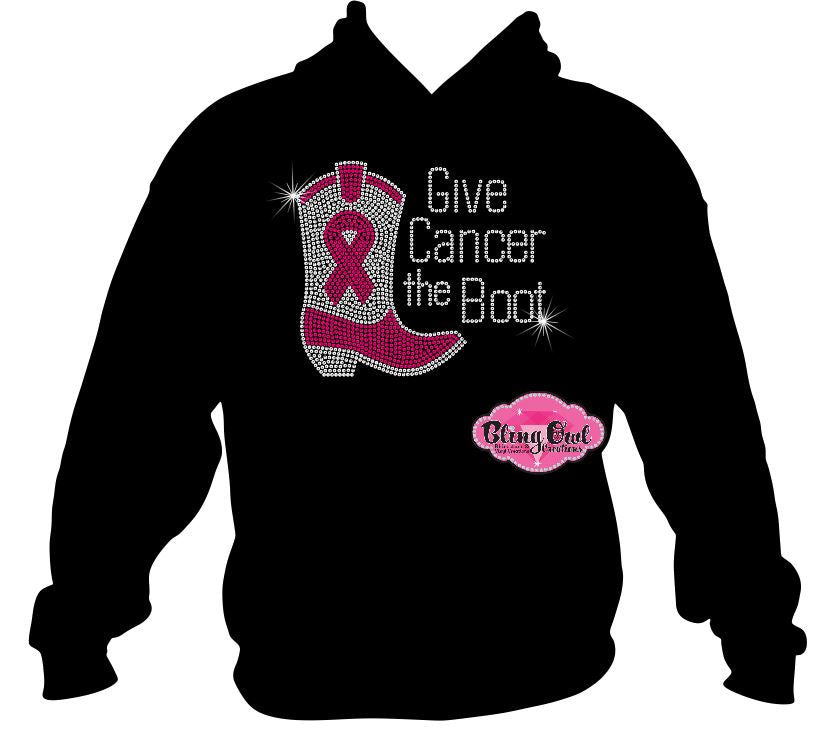 Give Cancer the Boot (Rhinestone Design)