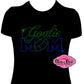 Goalie mom hockey mom shirt bedazzled rhinestones game day proud hockey mom
