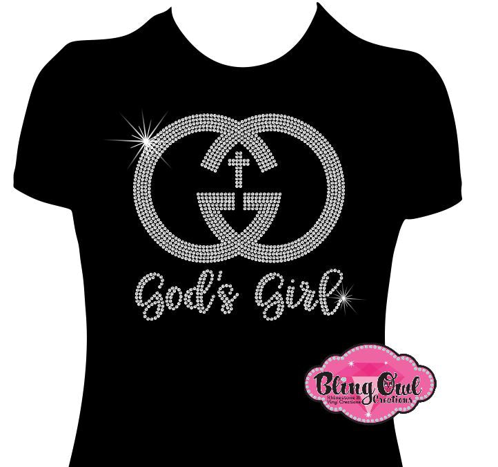 God's_girl_cute_tees trendy_shirts customized_t-shirts personalized_tees faith_based_shirt girls_fashion_style religion_tees christian_tshirts rhinestone sparkle bling
