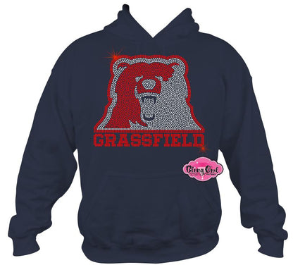 Grassfield Grizzlies Face 1 Sweatshirt
