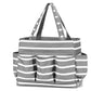 Gray Stripe Pocket Travel Bag