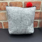 Wool Zipper Pouch with Pom