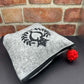 Wool Zipper Pouch with Pom
