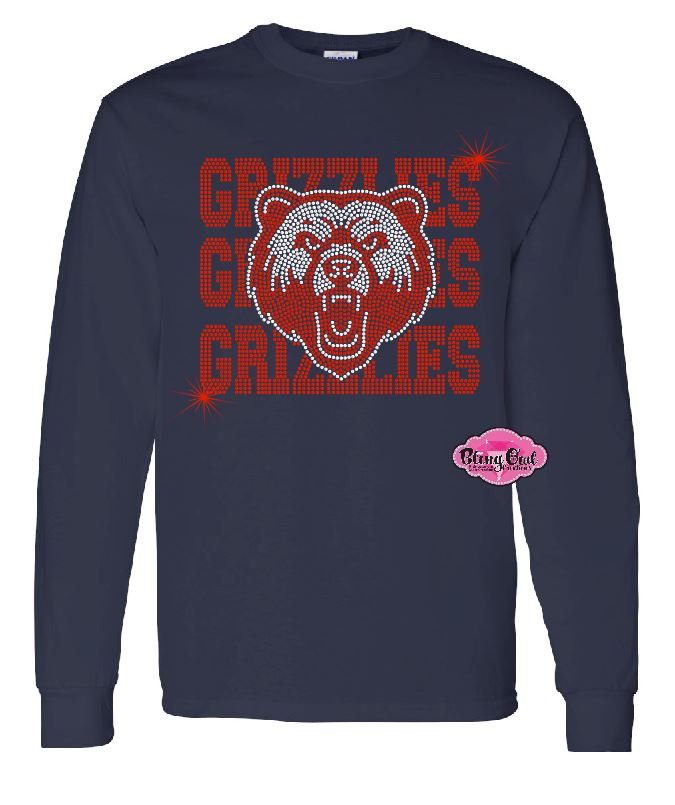 Grizzlies Face Stack Crewneck Unisex