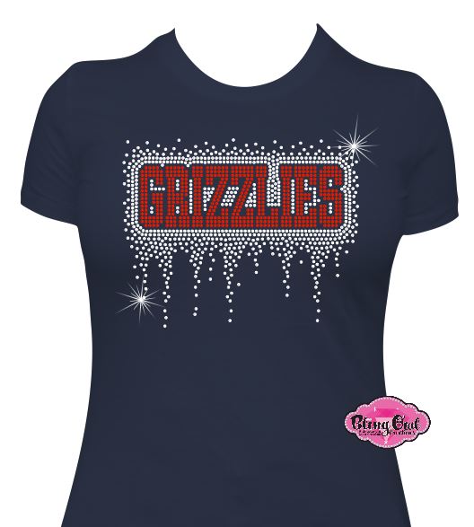 Grizzlies Drip Womens Fitted tshirt