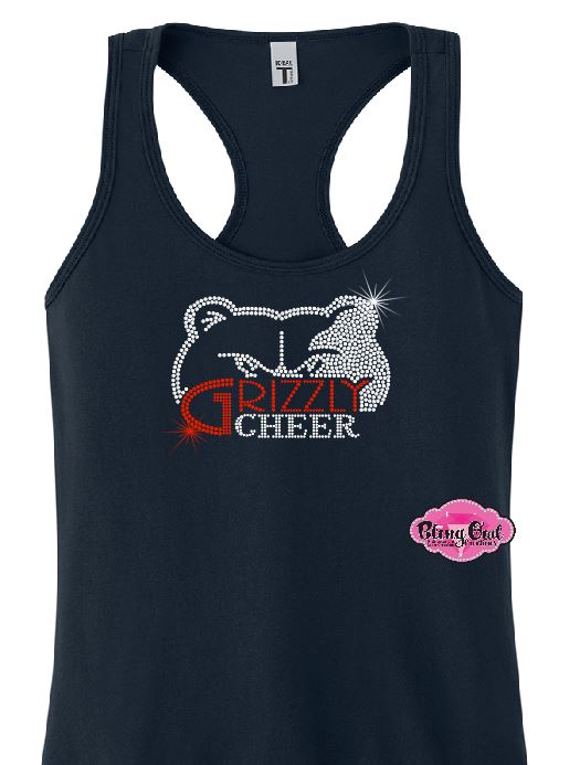 Grizzly Cheer Womens Fitted Tank Top